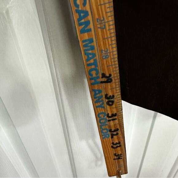 Newport News Brown Leather Lined Pants trousers size 8 30 x 30” - Picture 12 of 12